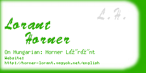 lorant horner business card